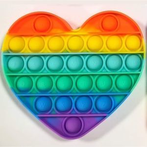 NEW HEART RAINBOW POPPIT SENSORY TOY
